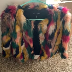 Trendy fur coat